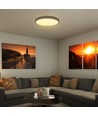 Plafonnier LED 36W - IP44, Ø35cm, bord noir, puce LED Samsung