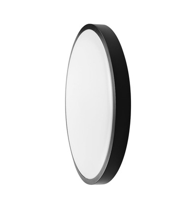 Lampe LED à capteur 18W - IP44, Ø29,5cm, bord noir, capteur intégré, télécommande, source lumineuse incluse