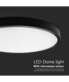 Lampe LED à capteur 18W - IP44, Ø29,5cm, bord noir, capteur intégré, télécommande, source lumineuse incluse