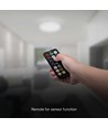 Plafonnier LED 36W avec capteur et puce Samsung - Ø42cm, IP44, bord noir, 4000K, garantie 5 ans