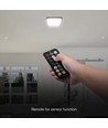 Plafonnier LED 36W avec capteur - IP44, 42x42cm, bord noir, Samsung Chip, 4000K, détecteur micro-ondes intégré