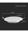 Dalle LED encastrable 6W Ø12cm - Samsung LED chip, 6500K, Perçage : Ø11 cm, Dim : Ø12 cm