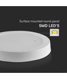 Panneau 12W - Rétroéclairé, Surface, Puce Samsung, 4000K, Rond