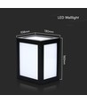 Applique murale LED 12W - 3000K, boîtier noir