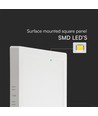 Plafonnier LED carré 18W - 1800lm, 3000K, blanc chaud, panneau rétroéclairé
