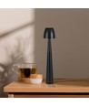 Lampe de table LED rechargeable 3W, noir - Dimmable CCT, tactile 3 étapes, incl. câble USB
