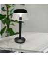 Lampe de table LED rechargeable 3W, noir - Ø13cm, dimmable 3 étapes, 3-en-1 CCT, incl. câble USB-C