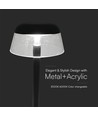 Lampe de table LED rechargeable 3W, noir - Ø13cm, dimmable 3 étapes, 3-en-1 CCT, incl. câble USB-C
