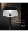 Lampe de table LED rechargeable 3W, noir - Ø13cm, dimmable 3 étapes, 3-en-1 CCT, incl. câble USB-C