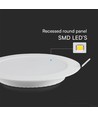 Dalle LED encastrable 24W Ø29,5cm - Samsung LED chip, 3000K, 110lm/W, Perçage : Ø27,5-28 cm, Dim : Ø29,5 cm