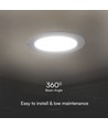 Dalle LED encastrable 24W Ø29,5cm - Samsung LED chip, 3000K, 110lm/W, Perçage : Ø27,5-28 cm, Dim : Ø29,5 cm