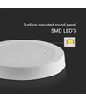 Dalle LED 24W Samsung Chip - Rond, Ø28,5cm, blanc chaud, bord blanc, mini dalle rétroéclairée