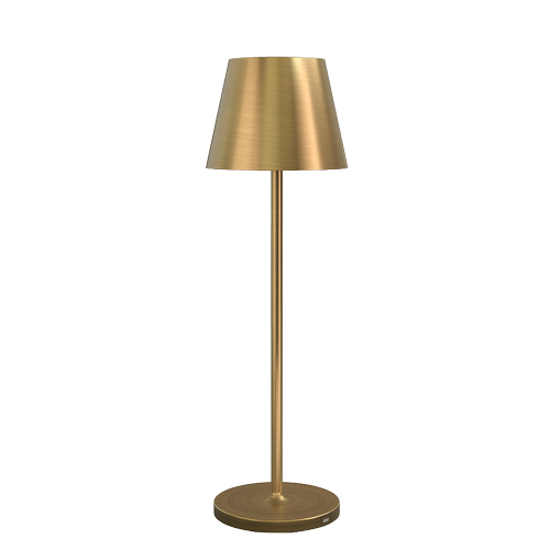 Lampe de table rechargeable Calida - extérieure, 2700K, IRC 97, dimmable, laiton