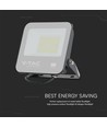 Projecteur LED 50W - IP65, noir, lampe de chantier, puce Samsung, 4000K, gris, verre dépoli