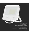 Projecteur LED 50W - IP65, blanc, lampe de travail, puce Samsung, 6500K, verre dépoli gris