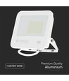 Projecteur LED 50W - IP65, blanc, lampe de travail, puce Samsung, 6500K, verre dépoli gris