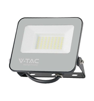 Projecteur LED 30W, 160lm/W - IP65, corps noir, verre gris, 4000K, garantie 5 ans