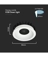 Downlight LED 12W sans éblouissement RA90 CCT Ø86mm - 3 températures de couleur, face blanche, trou : Ø75mm, nid d'abeille