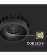 Downlight LED 18W sans éblouissement RA90 CCT Ø106mm - 3 températures de couleur, face noire, trou : Ø95mm, nid d'abeille