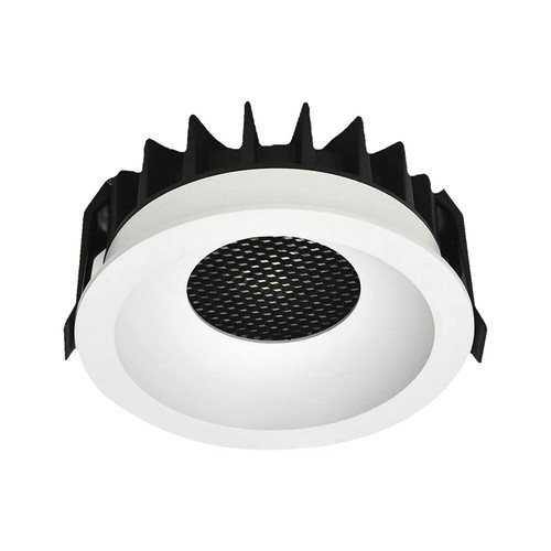 Downlight LED 24W sans éblouissement RA90 CCT Ø135mm - 3 températures de couleur, face blanche, trou : Ø115mm, nid d'abeille