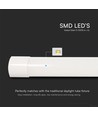 Réglette LED Prismatique 120cm 40W - 120lm/W, 3-en-1 CCT, IP20 intérieur