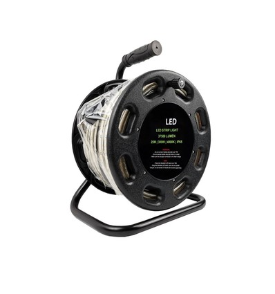 Enrouleur de lampe de travail 25m - 230V, 250W, blanc neutre, IP65