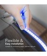 Strip LED 10m 10,5W/m - IP65, 120 LED par mètre, 1100lm/m, Plug & Play