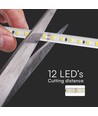 Strip LED 10m 10,5W/m, blanc chaud - IP65, 120 LED par mètre, 230V plug-and-play
