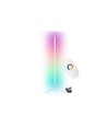 Lampe d'angle 20 watts avec lumière RGB - Blanc, 140 cm de hauteur, contrôlée avec télécommande incluse