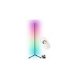 Lampe d'angle 20 watts avec lumière RGB - Noir, 140 cm de hauteur, contrôlée avec télécommande incluse