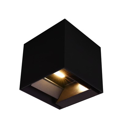 Applique murale LED Solara noire 9W avec détecteur - Solaire, IP65, 3-en-1 CCT, 800lm, détecteur PIR