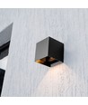 Applique murale LED Solara noire 9W avec détecteur - Solaire, IP65, 3-en-1 CCT, 800lm, détecteur PIR