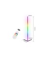 Lampe d'angle 20 watts avec lumière RGB - Noir, 140 cm de hauteur, contrôlée avec télécommande incluse