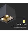 Applique murale LED Solara noire 9W avec détecteur - Solaire, IP65, 3-en-1 CCT, 800lm, détecteur PIR