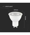 Ampoule LED GU10 7,5W - 610lm, 38°, blanc chaud, plastique blanc