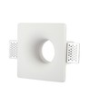 Spot encastrable plâtre GU10 carré - Blanc, trou 123x123 mm, IP20, sans source lumineuse