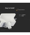 Spot encastrable plâtre GU10 carré - Blanc, trou 123x123 mm, IP20, sans source lumineuse