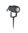 Spot de jardin LED 12W avec piquet - IP65, Couleur verte, boîtier gris, 20 degrés, aluminium