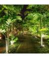 Spot de jardin LED 12W avec piquet - IP65, Couleur verte, boîtier gris, 20 degrés, aluminium