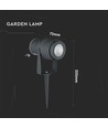 Spot de jardin LED 12W avec piquet - IP65, Couleur verte, boîtier gris, 20 degrés, aluminium