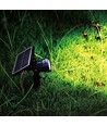 Spot de jardin LED solaire 2W avec piquet - IP65, noir, 3.7V, capteur crépusculaire, COB LED, blanc chaud