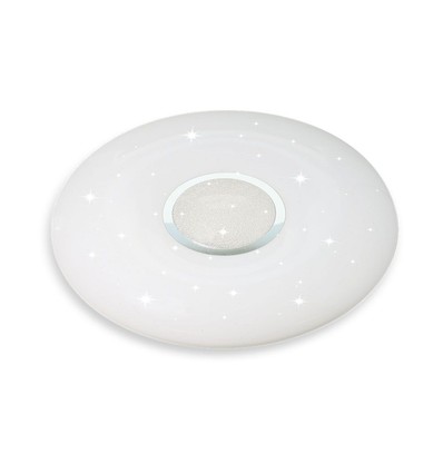 Plafonnier LED Designer Dome 40W avec effet étoilé - 4000lm, dimmable, CCT, télécommande, Ø39cm