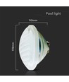 Ampoule LED pour piscine 35W - 12V, PAR56, IP68, Verre