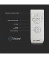 Ventilateur 45W avec lumière de plafond, contrôle RF CCT : 3 en 1 - moteur AC, anneau gris
