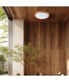 Plafonnier LED 60W aspect bois, dimmable - 6000lm, Ø49cm, CCT, télécommande incluse