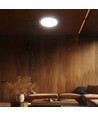 Plafonnier LED 60W aspect bois, dimmable - 6000lm, Ø49cm, CCT, télécommande incluse
