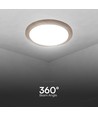 Plafonnier LED 60W aspect bois, dimmable - 6000lm, Ø49cm, CCT, télécommande incluse