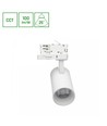 Spot sur rail triphasé 8W 3-en-1 - 25°, CCT, blanc