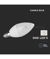 Ampoule LED flamme E14 6,5W - 600lm, plastique, Samsung LED chip