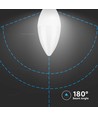Ampoule LED flamme E14 6,5W - 600lm, plastique, Samsung LED chip